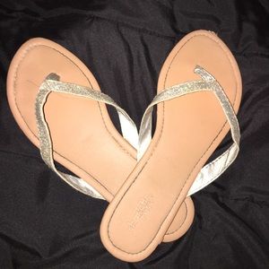 Glitter flip flops